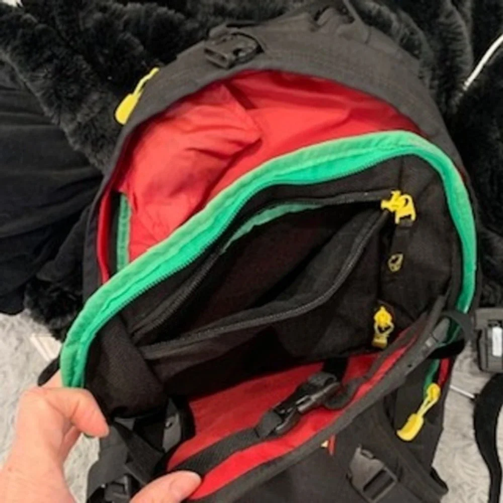 Dakine Heli Pack 11L Backpack Black Rasta Snowboard Ski Carry Daypack 8100700